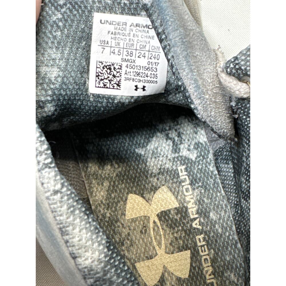 Under Armour Primo Mid Womens 7 Grey Leather Suede Sneakers 1296224-035 - Picture 6 of 6